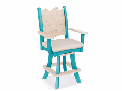 Wave Swivel Cushion Bar Chair