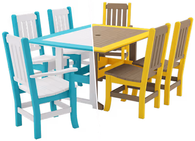 Finch Keystone dining table with 6 chairs